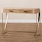 Baxton Studio Lafoy Natural Finished Wood and Gold Finished 2-Drawer Console Table 153-9202 - alternate 8